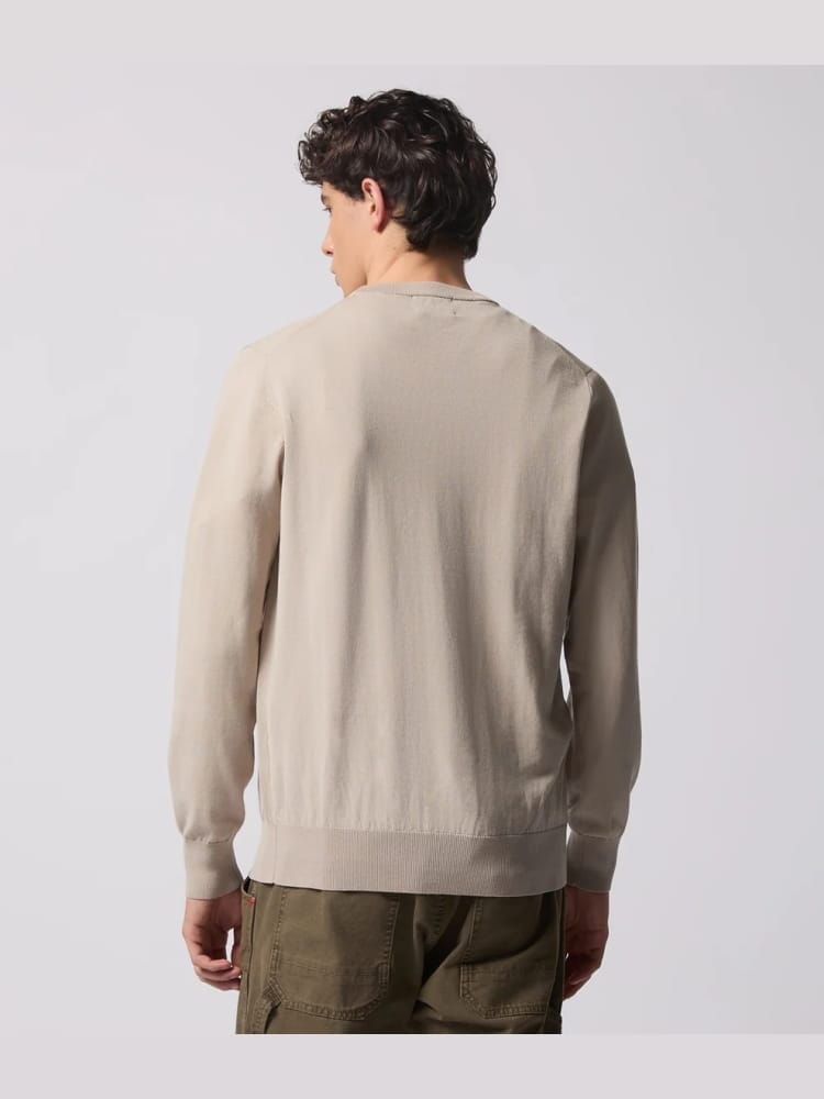 Refrigiwear maglia crema uomo mini logo