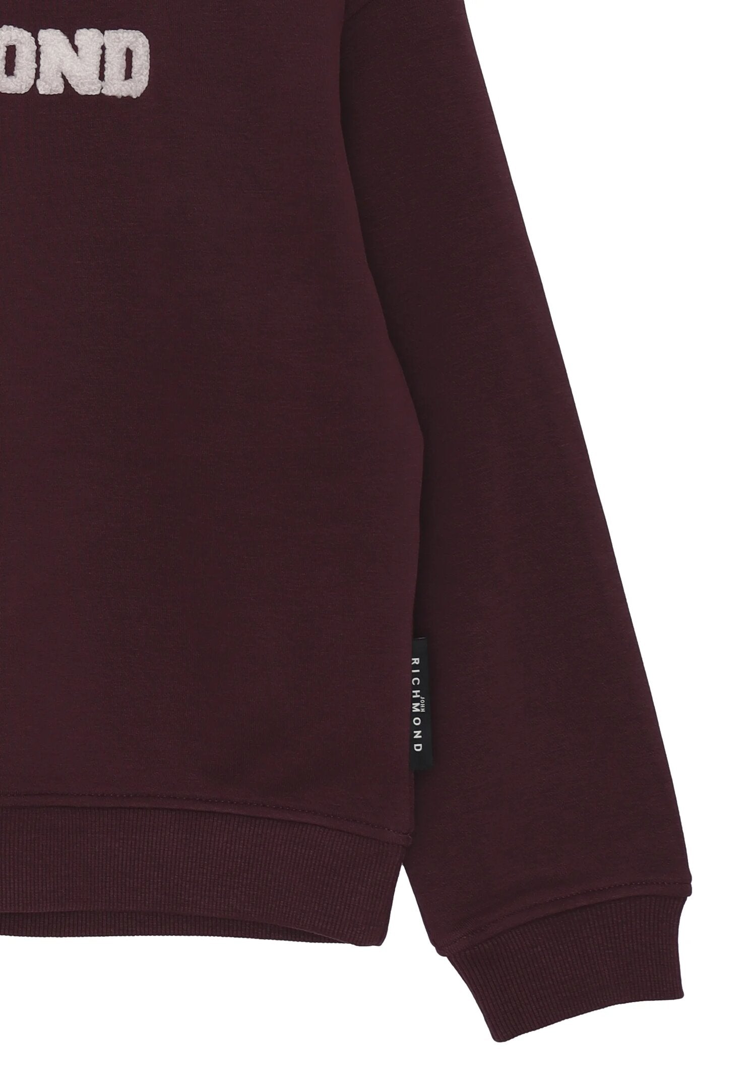 John Richmond Felpa Bordeaux Bambino In Cotone Girocollo Sportivo AI25