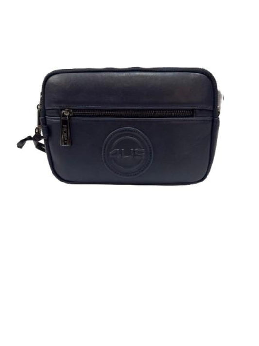 Cesare Paciotti pochette blu navy uomo mini logo