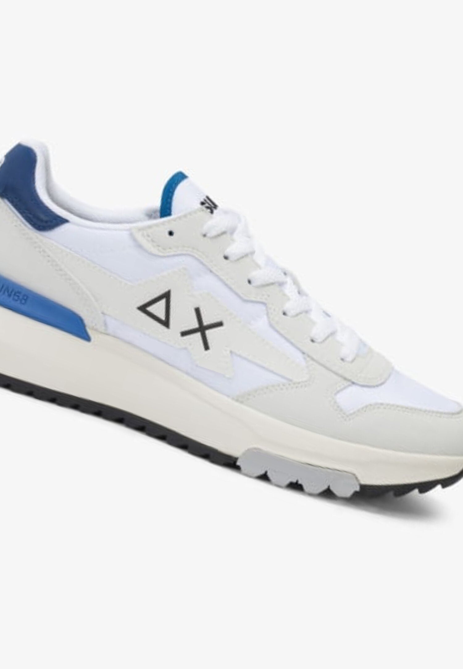 Sun68 Scarpe Bianche e Nere Con Logo Sul Lato Uomo Z36121_