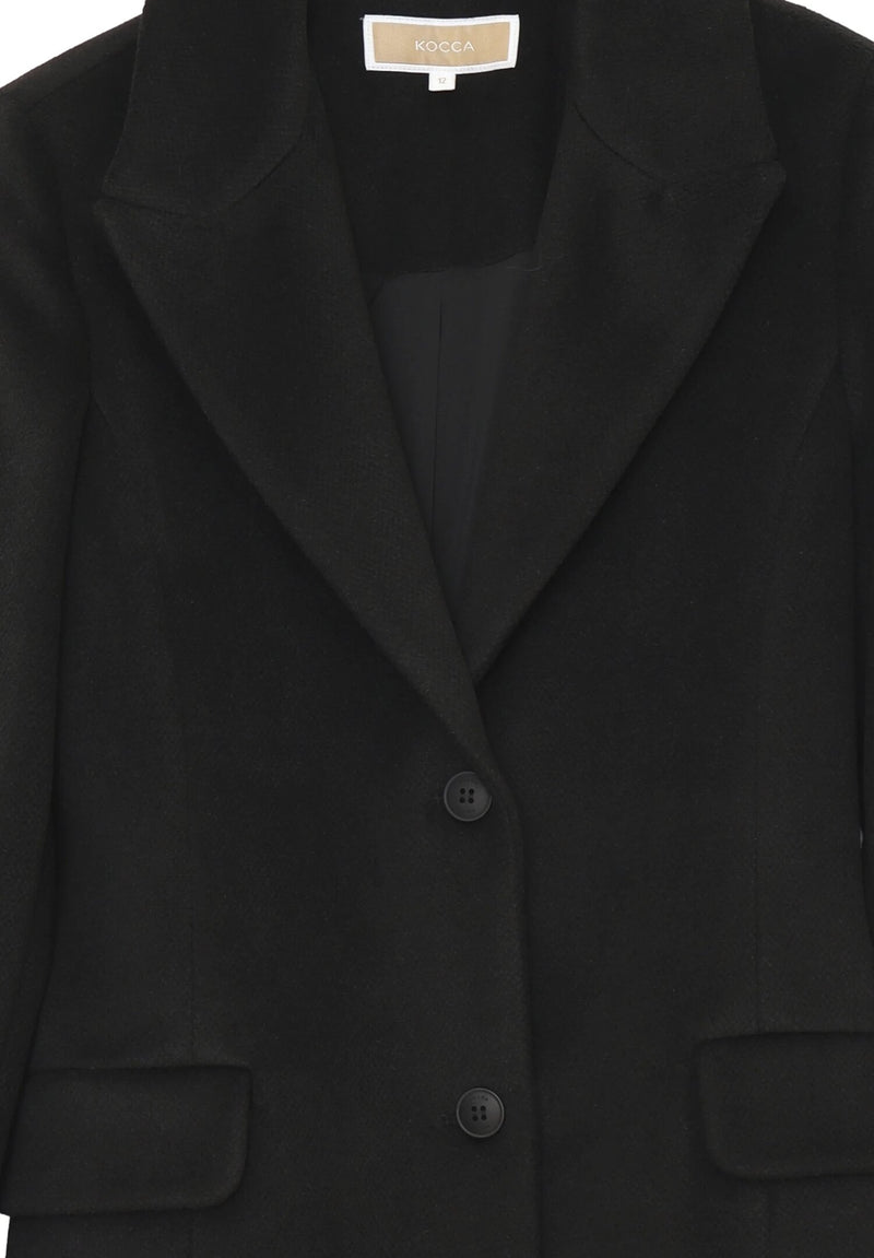 Kocca cappotto classico nero bambina e ragazza elegante lungo - NERO | CammarataMode