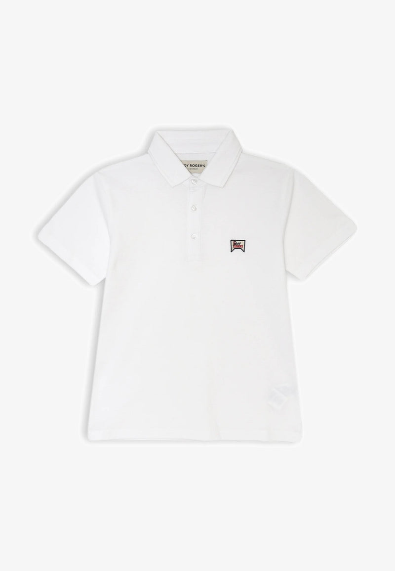 Roy Rogers - White Polo Shirt Kids Half Sleeve Spring-Summer - WHITE | CammarataMode