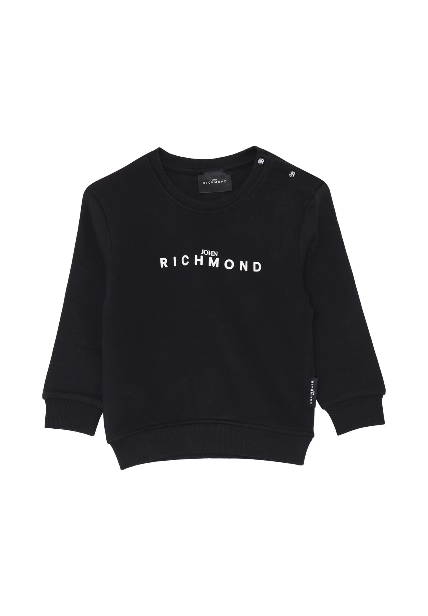 John Richmond completo neonato nero cotone inverno con bottoni spalla
