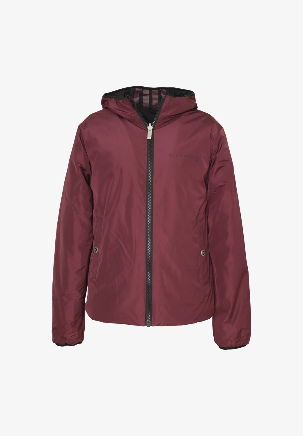 John Richmond Giubbotto Bordeaux Uomo In Nylon Reversibile Quotidiano AI25