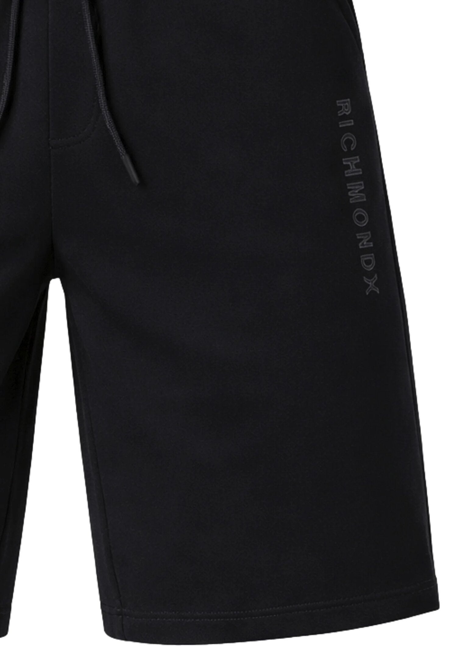 John Richmond Bermuda Nero Con Logo Gomma Lato Coscia Uomo UMP26017BE_