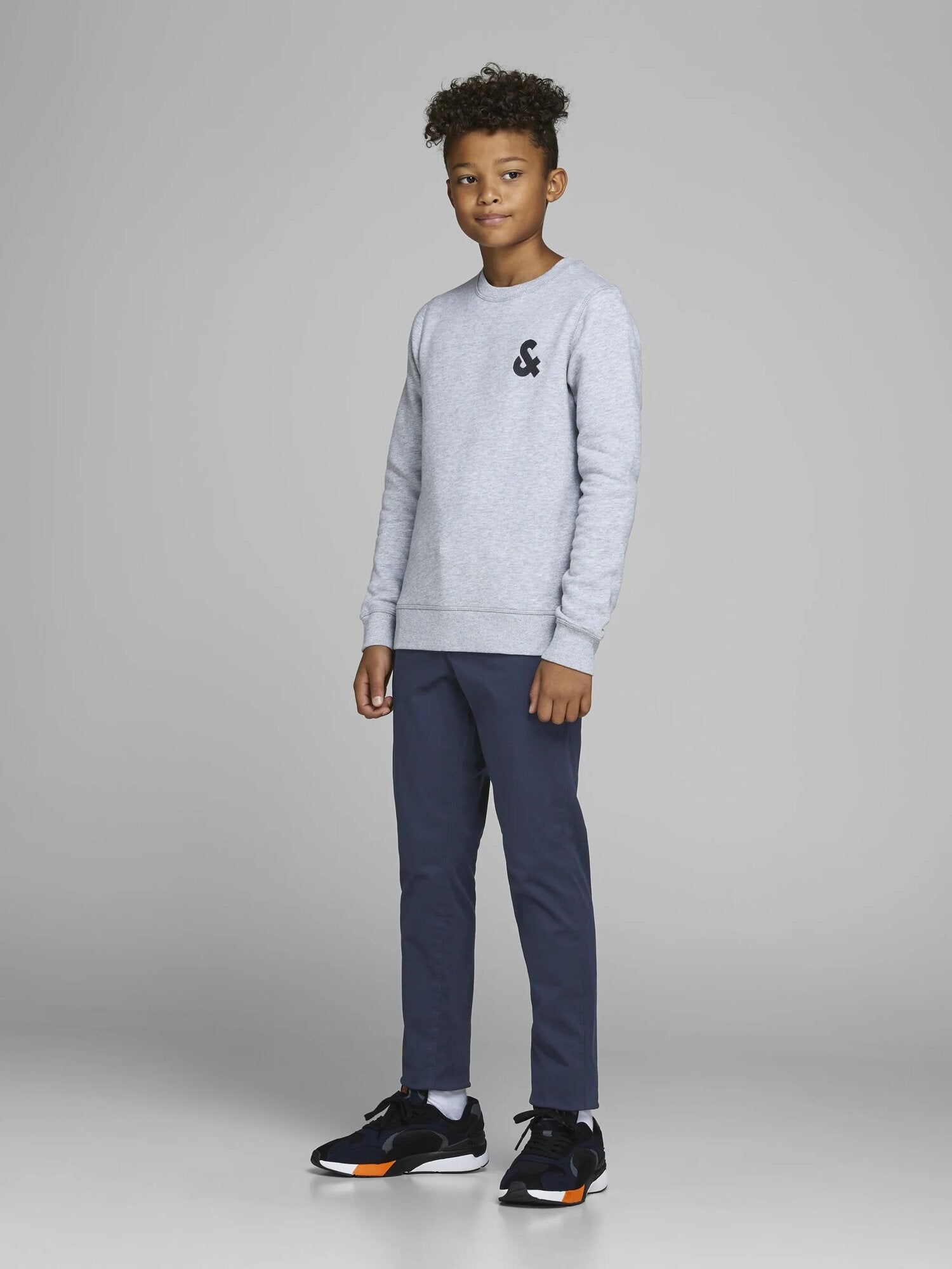 Jack & Jones chino slim fit bambino ragazzo blu navy cotone elasticizzato | CammarataMode