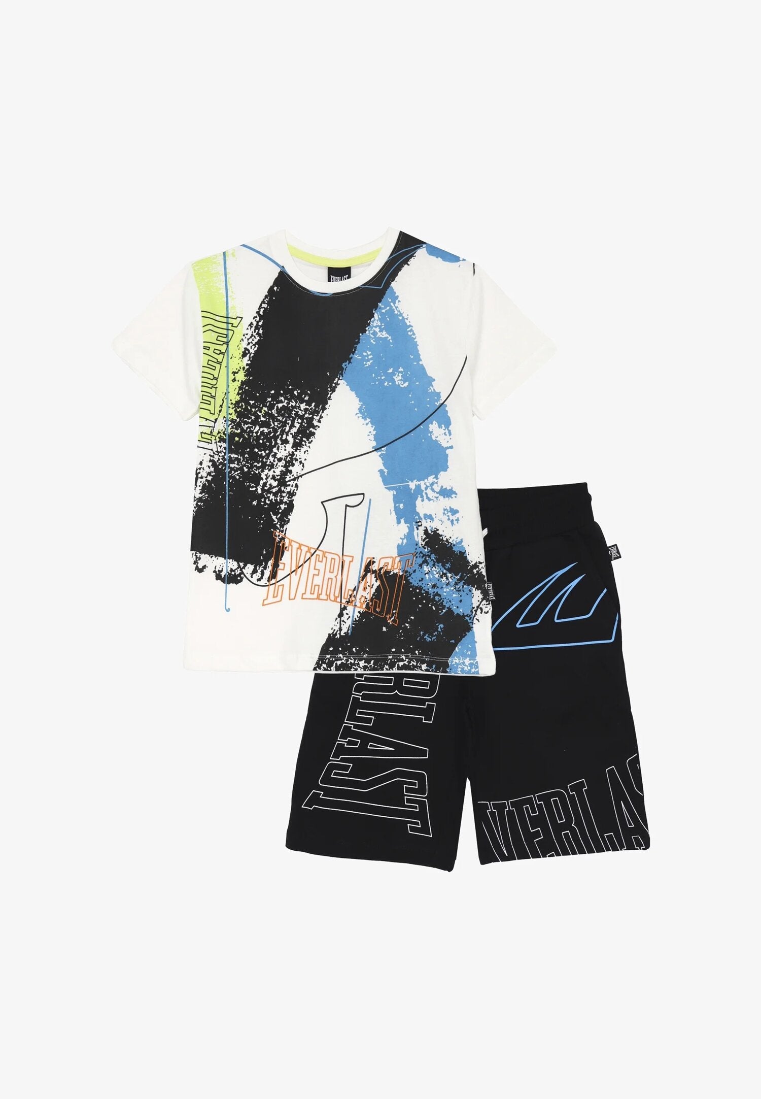 Everlast Complete T-shirt and Bermuda Kids off white 8-16 years urban graphic | CammarataMode