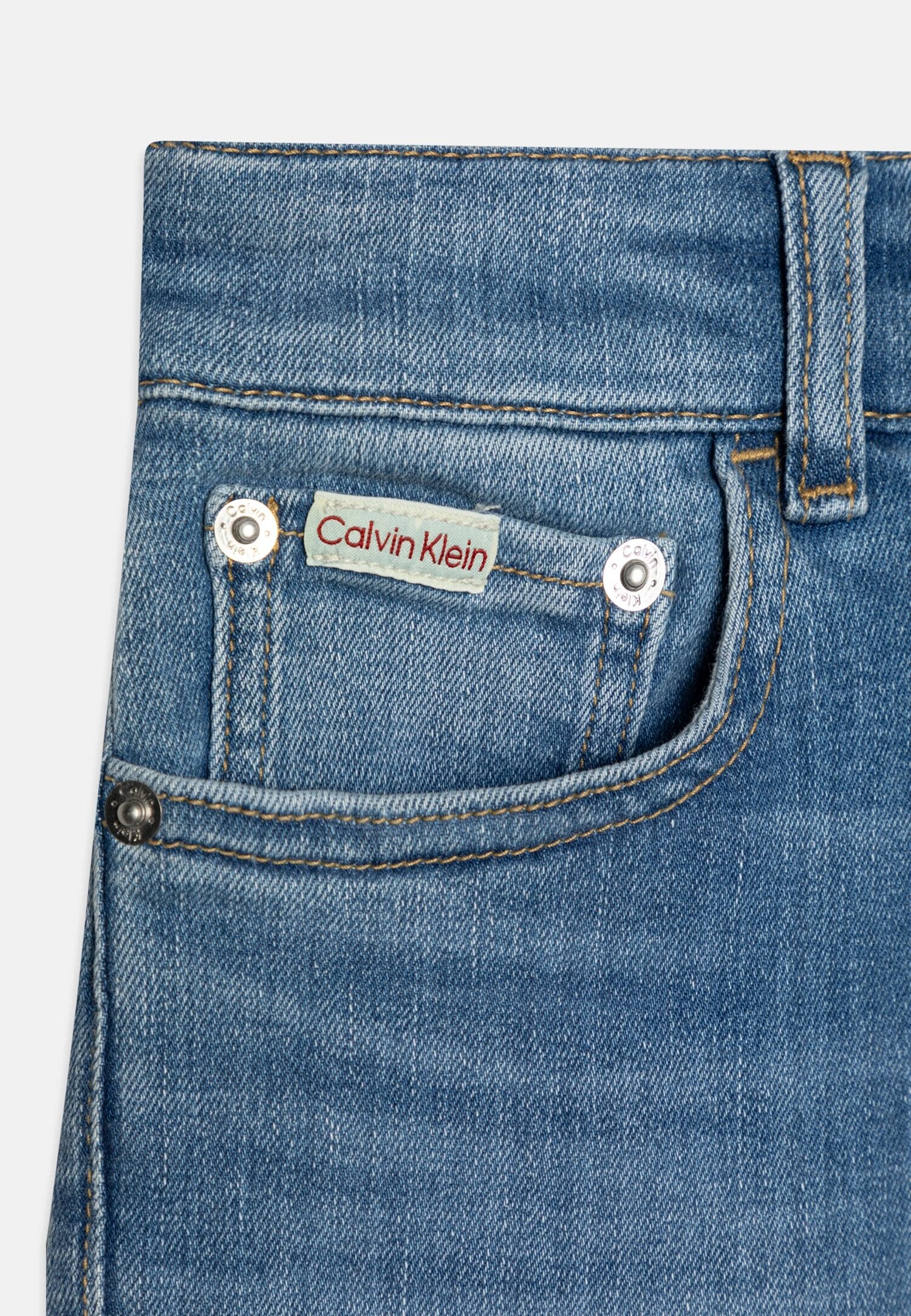 Calvin Klein Jeans Denim Chiaro Bambino Vita Regolabile Quotidiano PE26