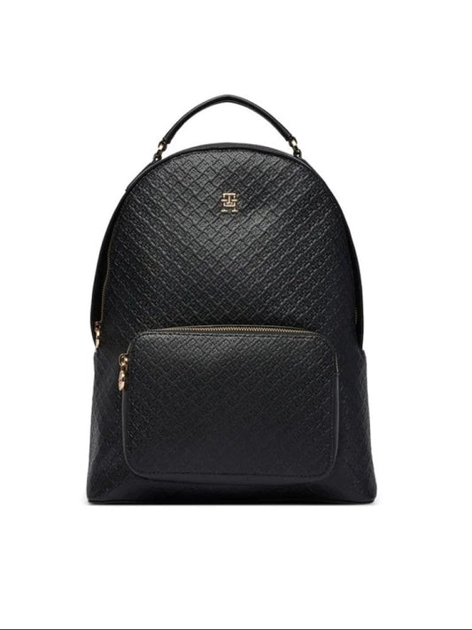 Tommy Hilfiger zaino nero donna logo all over | Misure: 28 x 37.5 x 13 cm