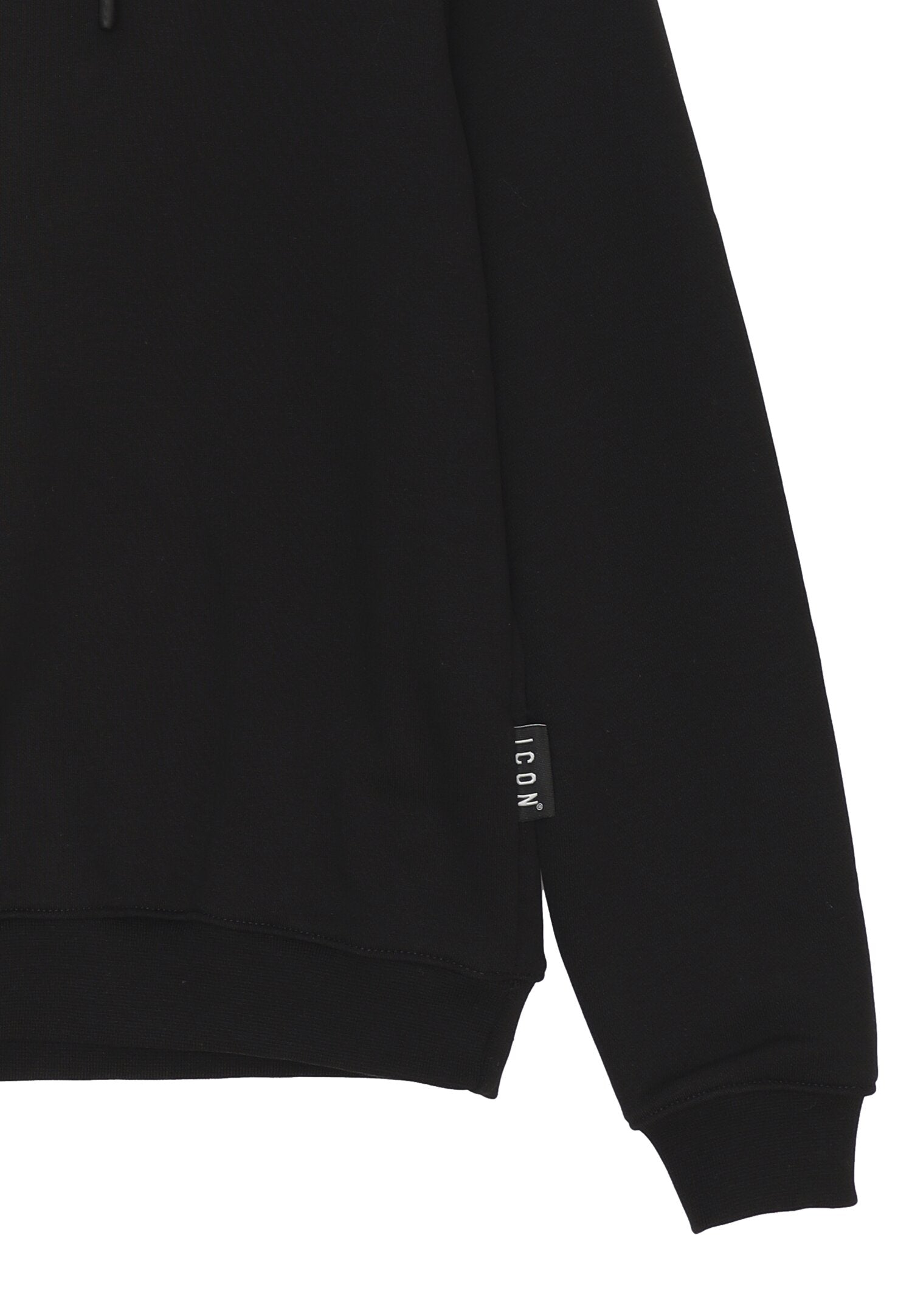 Icon Felpa Nero Bambino In Cotone Con Cappuccio Scuola AI25