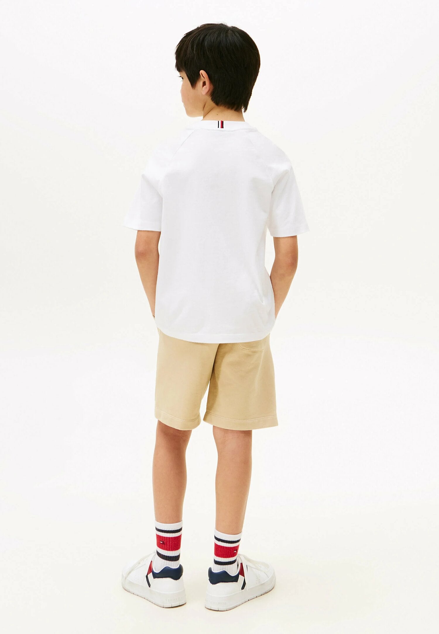 TOMMY HILFIGER – T-shirt Bambino in Cotone con Logo Stampa Mista