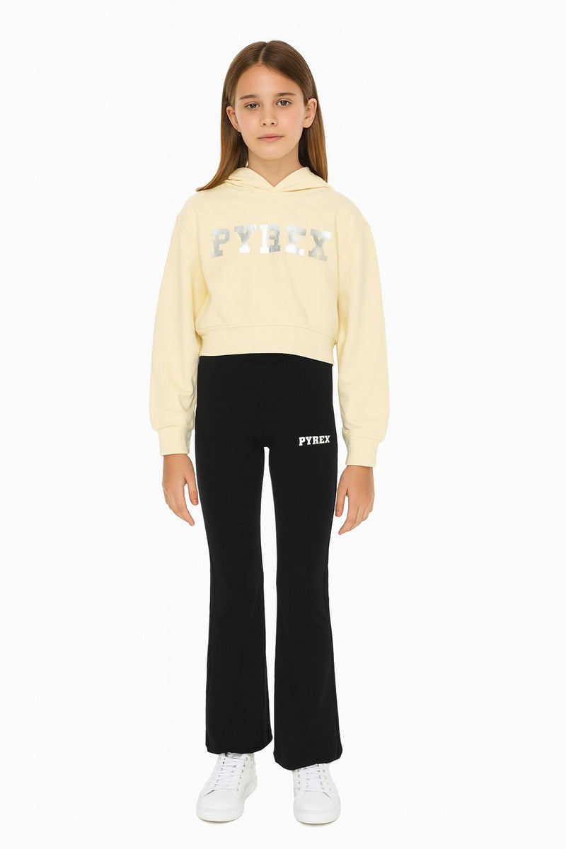 Pyrex completo bambina felpa cappuccio panna 2-16 anni cotone - BEIGE | CammarataMode