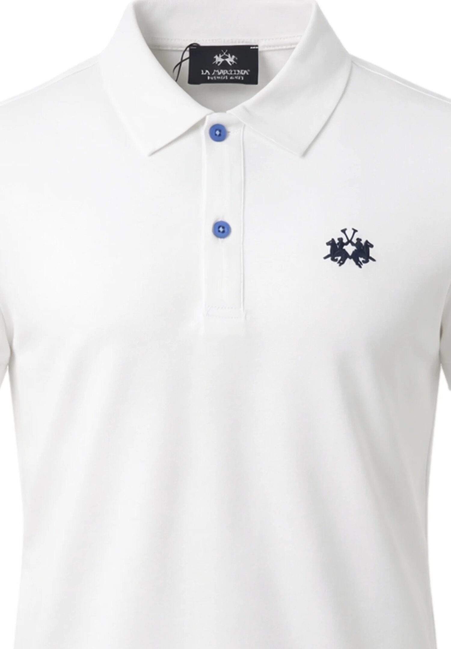 La Martina Polo Bianca Con Logo Piccolo e Numero Bambino MAB0017_