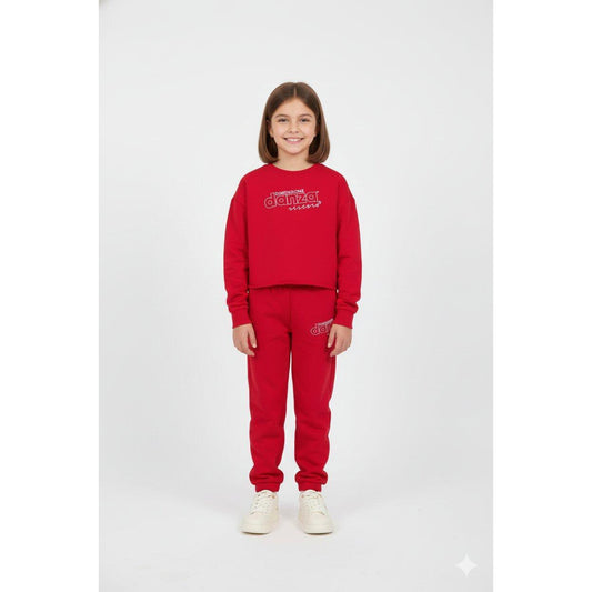 Dimensione Danza Tuta Fuxia Bambina Felpa Corta In Cotone Girocollo | Sportivo