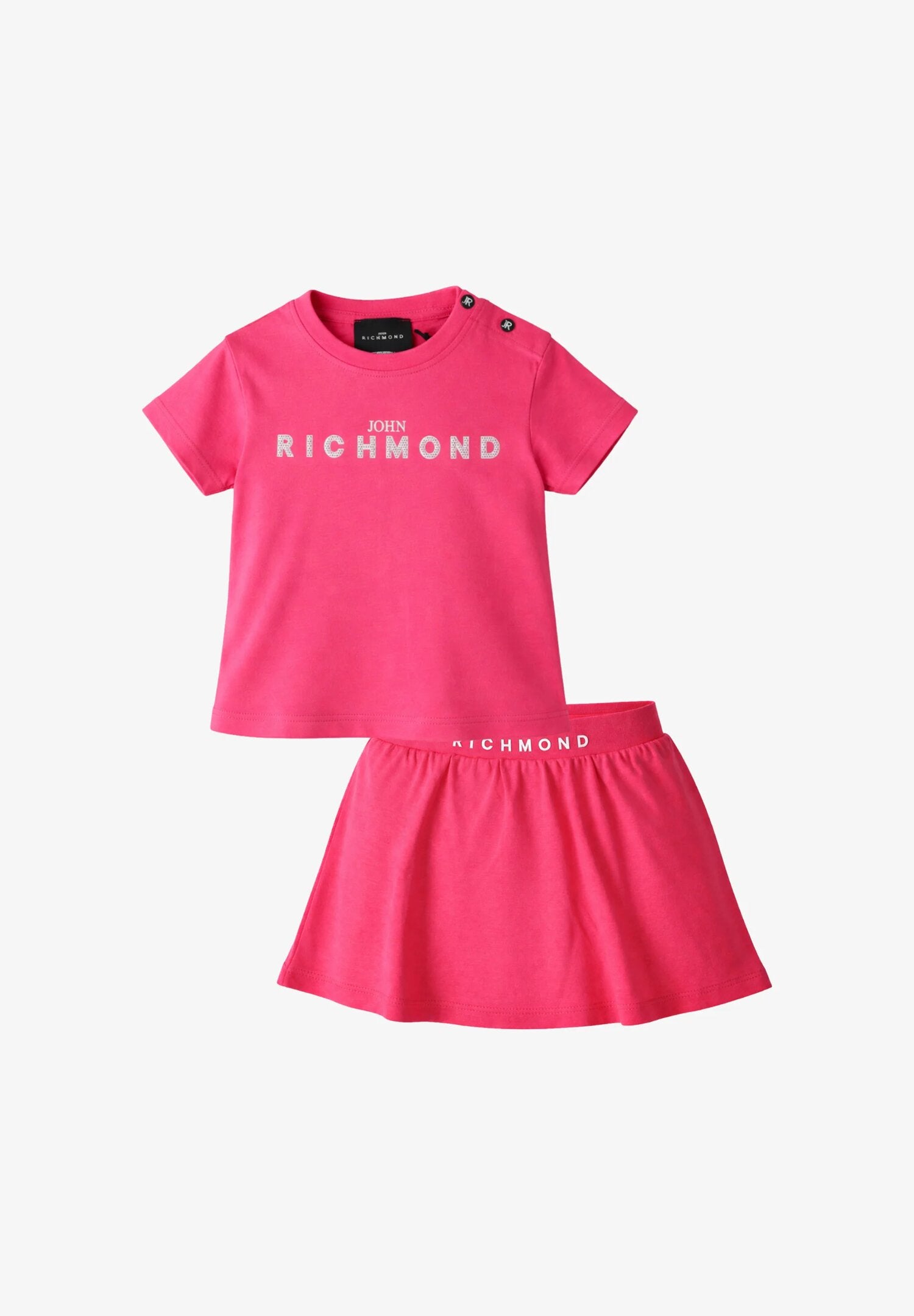 John Richmond Completo Con Maglietta Fucsia e Gonna Neonata RIP26043CJ_