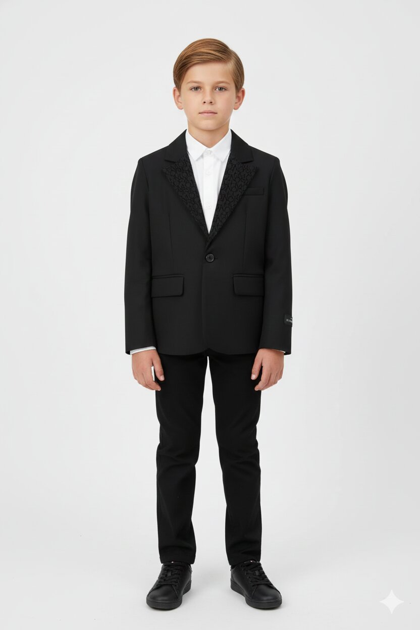 Jack & Jones pantaloni bambino ragazzo neri eleganti affusolati