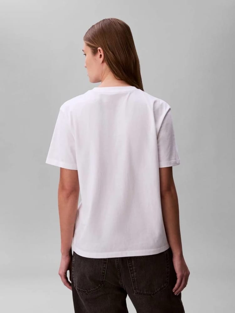 Calvin Klein tshirt bianca donna mini logo