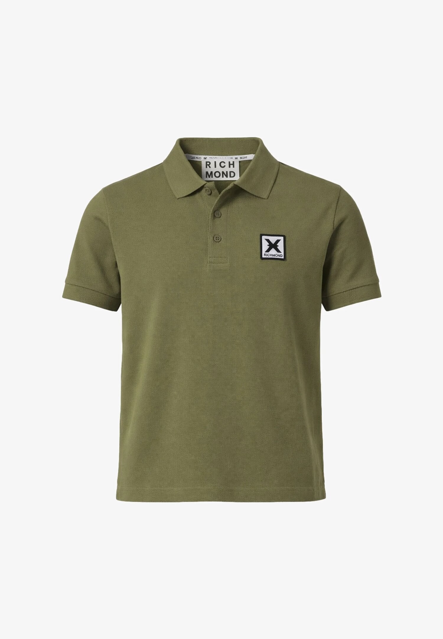 John Richmond Polo Verde Logo Quadrato Uomo Maniche Corte - UMP26036PO_