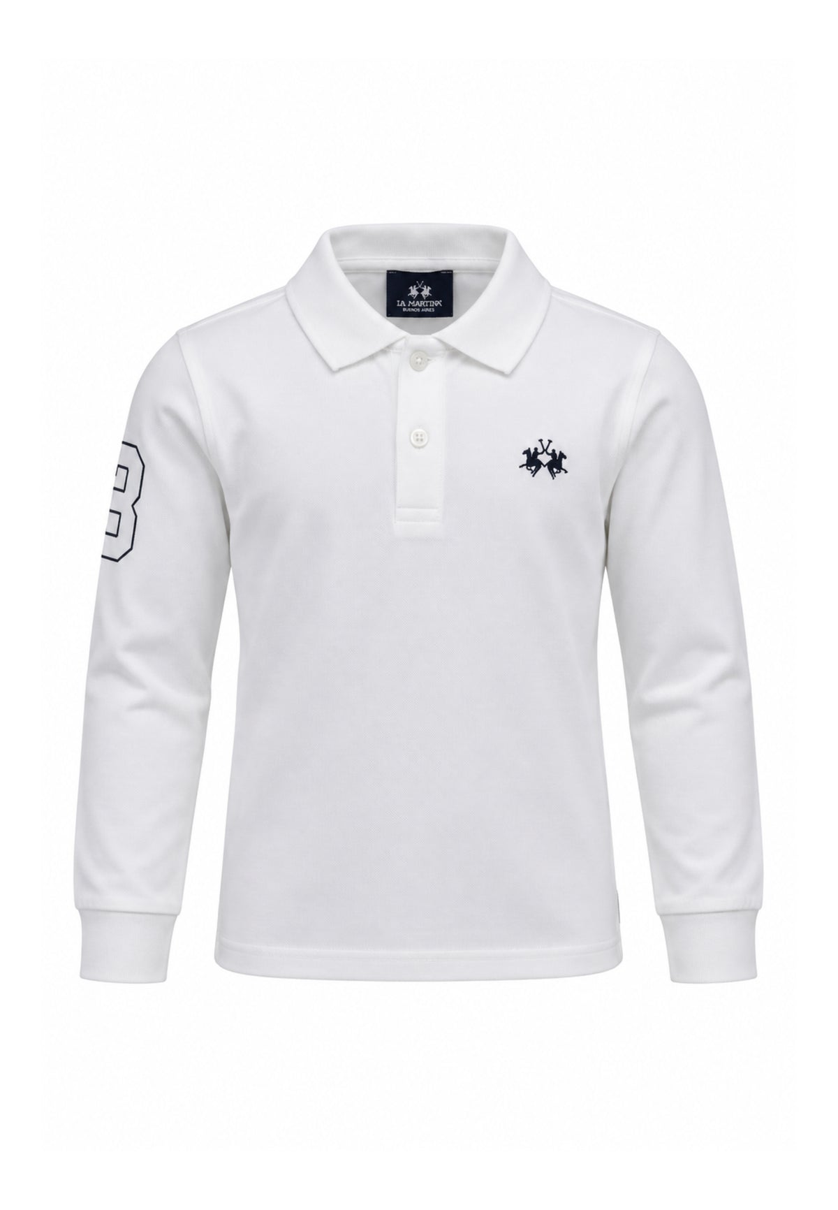 LA MARTINA polo panna ricamo logo piccolo Bambini e ragazzi mab0357.panna_