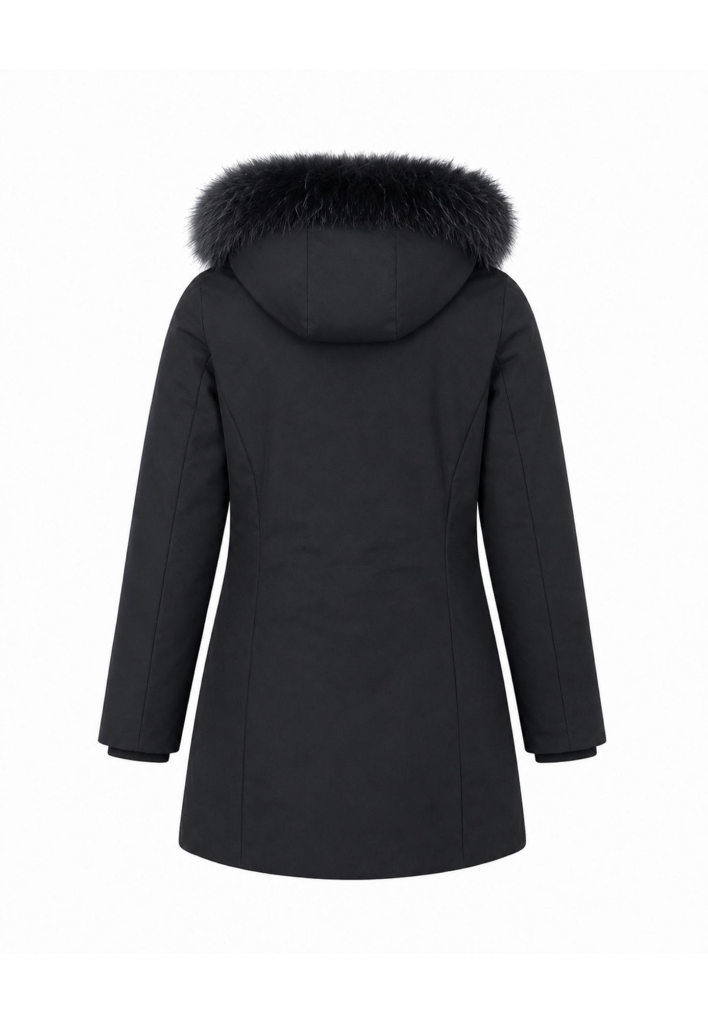 Bomboogie GIUBBOTTO NERO CON CAPPUCCIO E PELLICCIA VERA Bambine e ragazze CG 583V T ACR 6.NE_