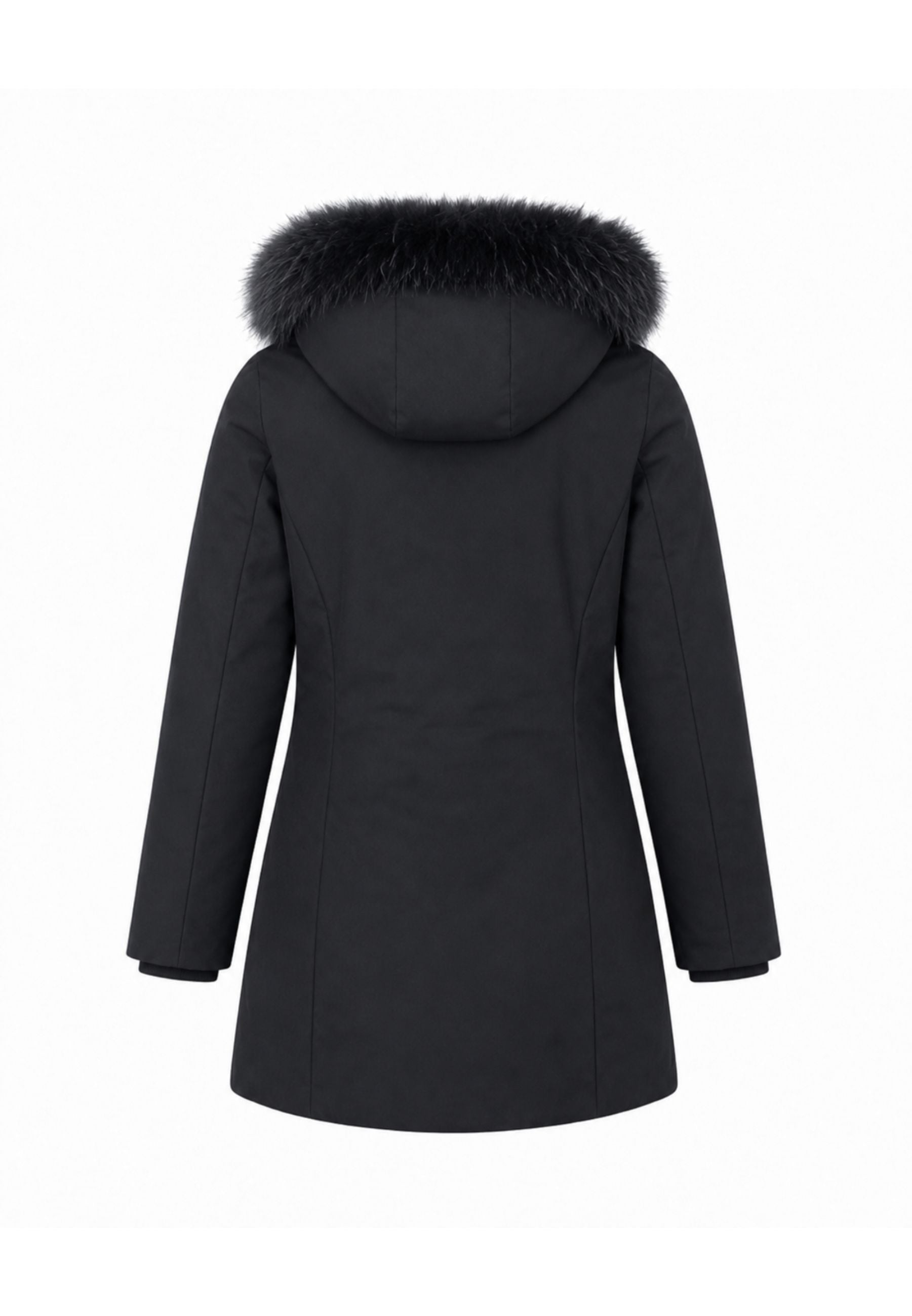 Bomboogie GIUBBOTTO NERO CON CAPPUCCIO E PELLICCIA VERA Bambine e ragazze CG 583V T ACR 6.NE_
