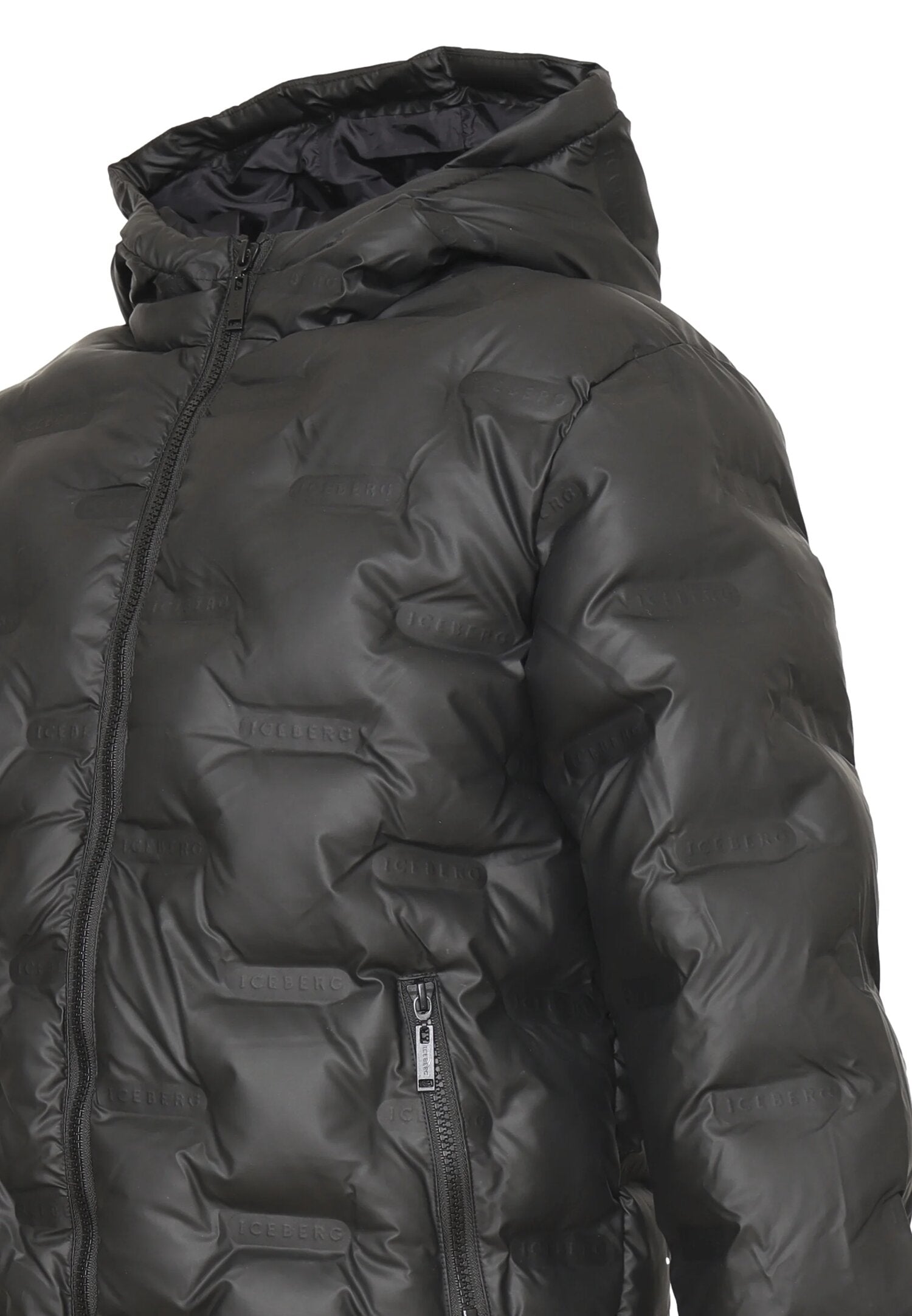 Iceberg Giubbotto Nero Bambino In Nylon Con Cappuccio | Uso Sportivo AI25 | CammarataMode
