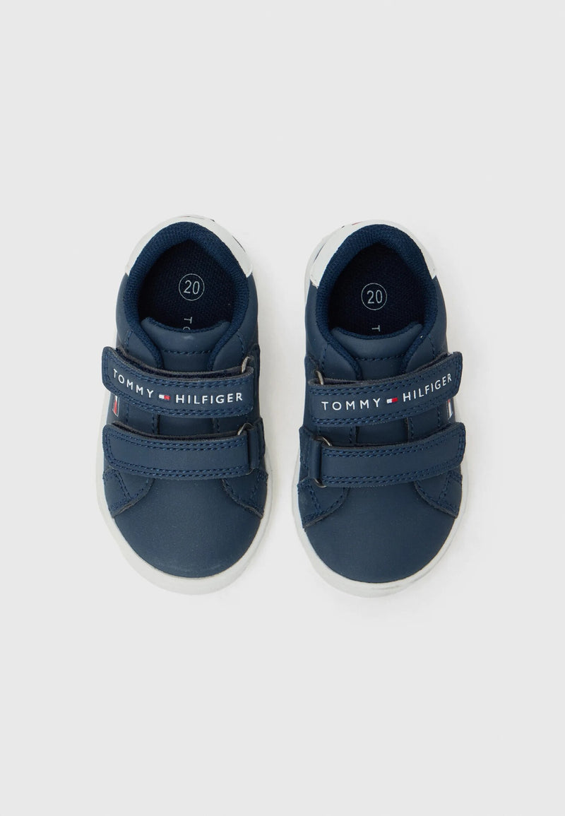 Tommy Hilfiger sneakers basse bambino unisex blu velcro estive pratiche - BLU | CammarataMode
