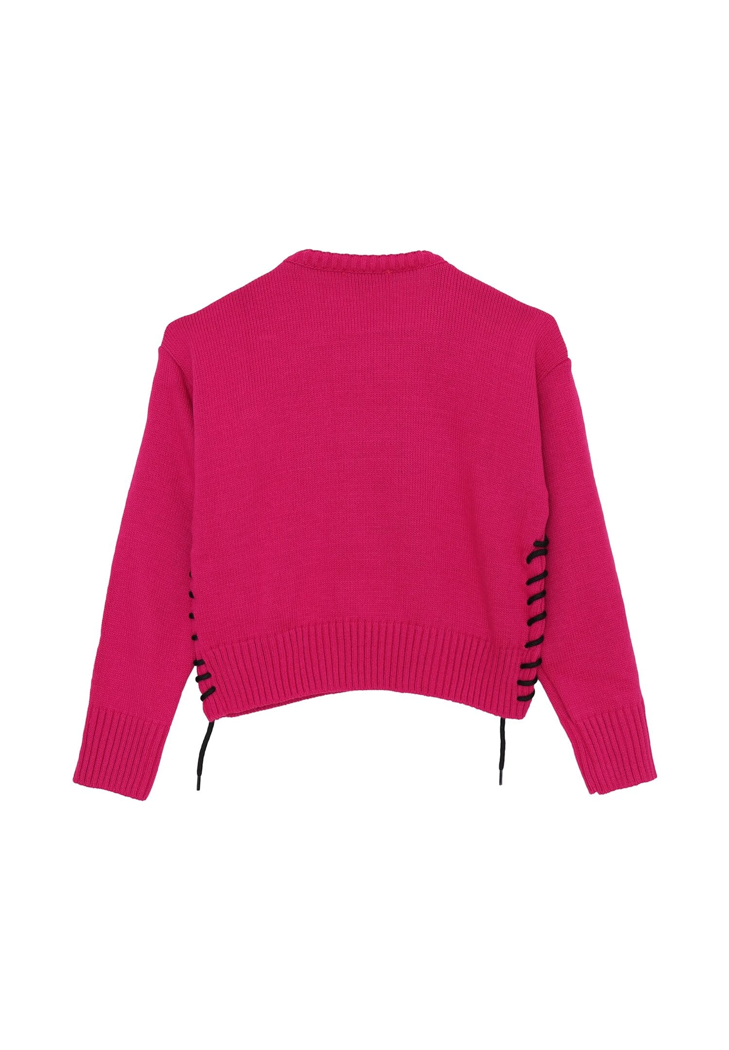 Gaelle Paris Completo Fuxia Bambina In Lana Girocollo Elegante AI25