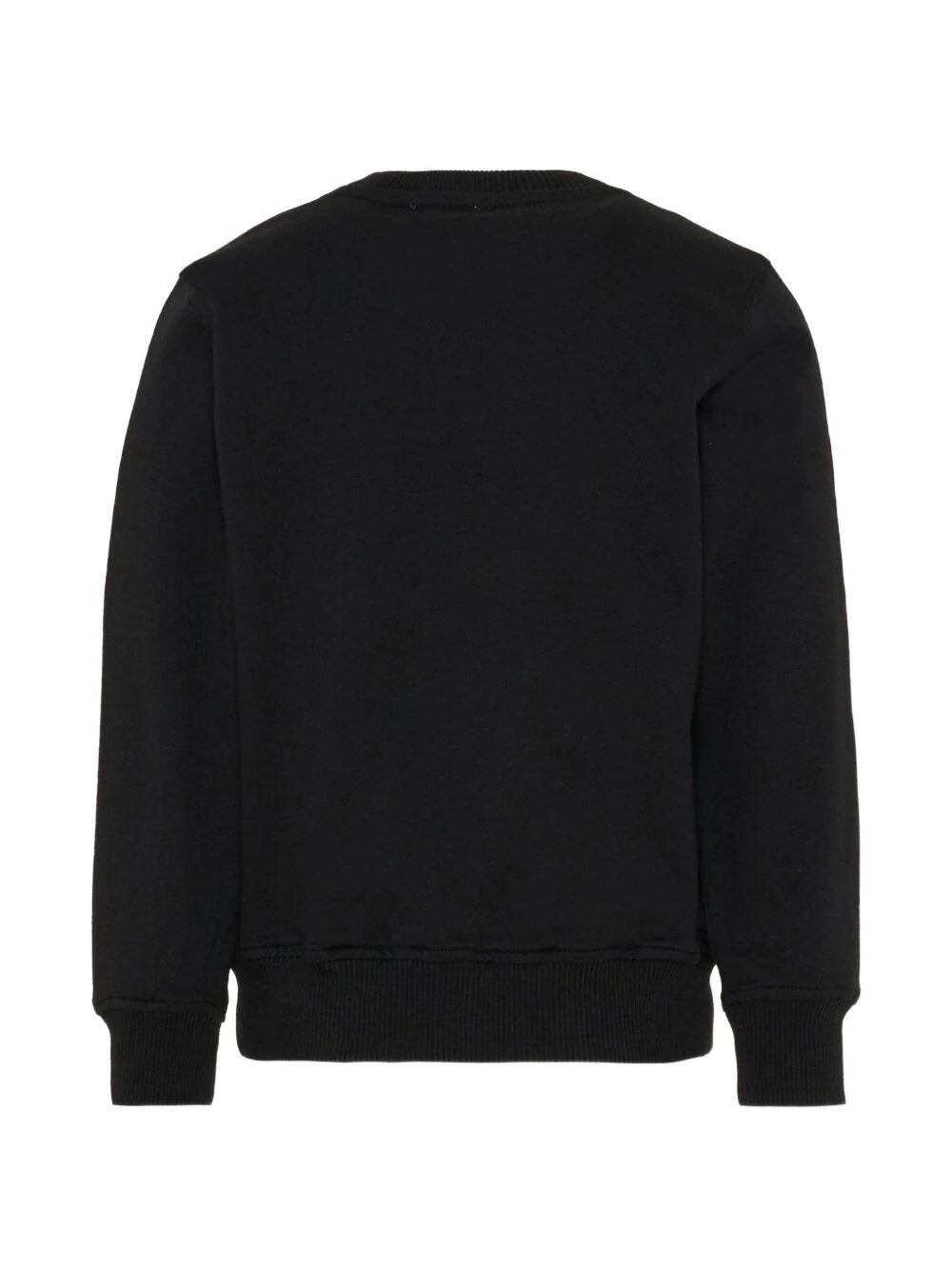 Moschino Felpa Nera Bambina Girocollo Primaverile In Cotone 15521620230527_