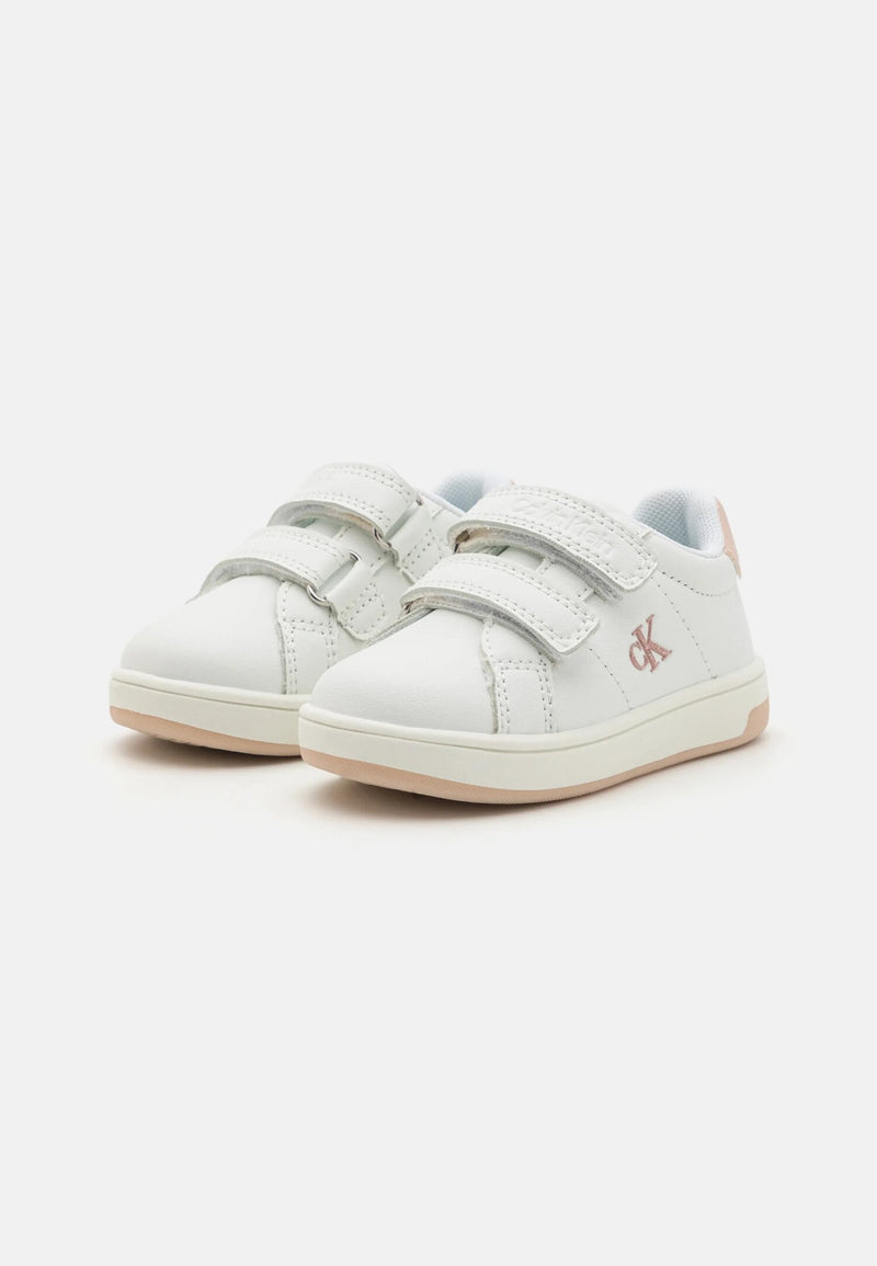Sneakers bianche bambina con logo CK brillantinato Calvin Klein - BIANCO | CammarataMode