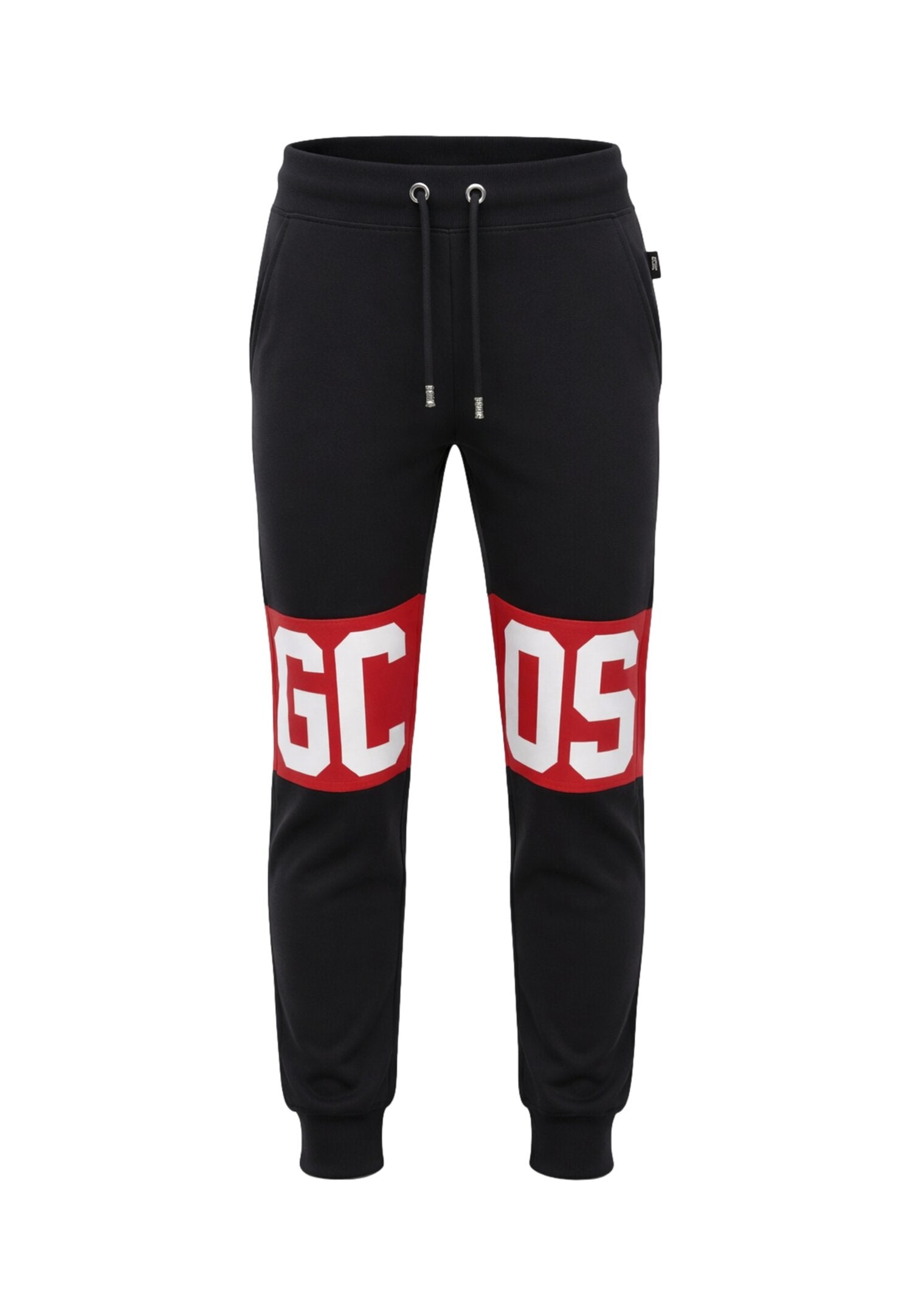 Gcds Pantalone Tuta Nero Bambino Vita Regolabile Sportivo In Cotone 743333_