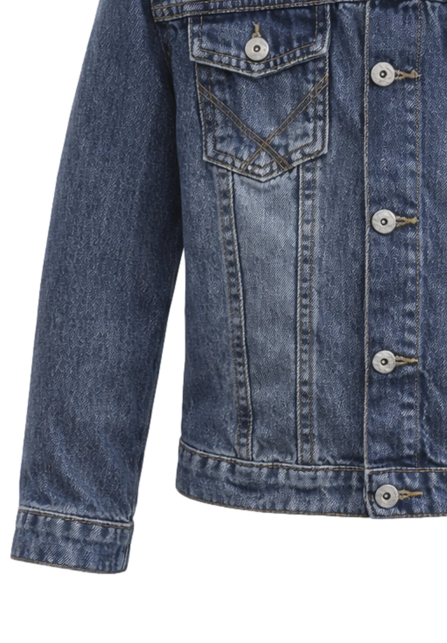 Roy Roger's Giubotto In Jeans Con Logo Sul Taschino Bambino RG110_