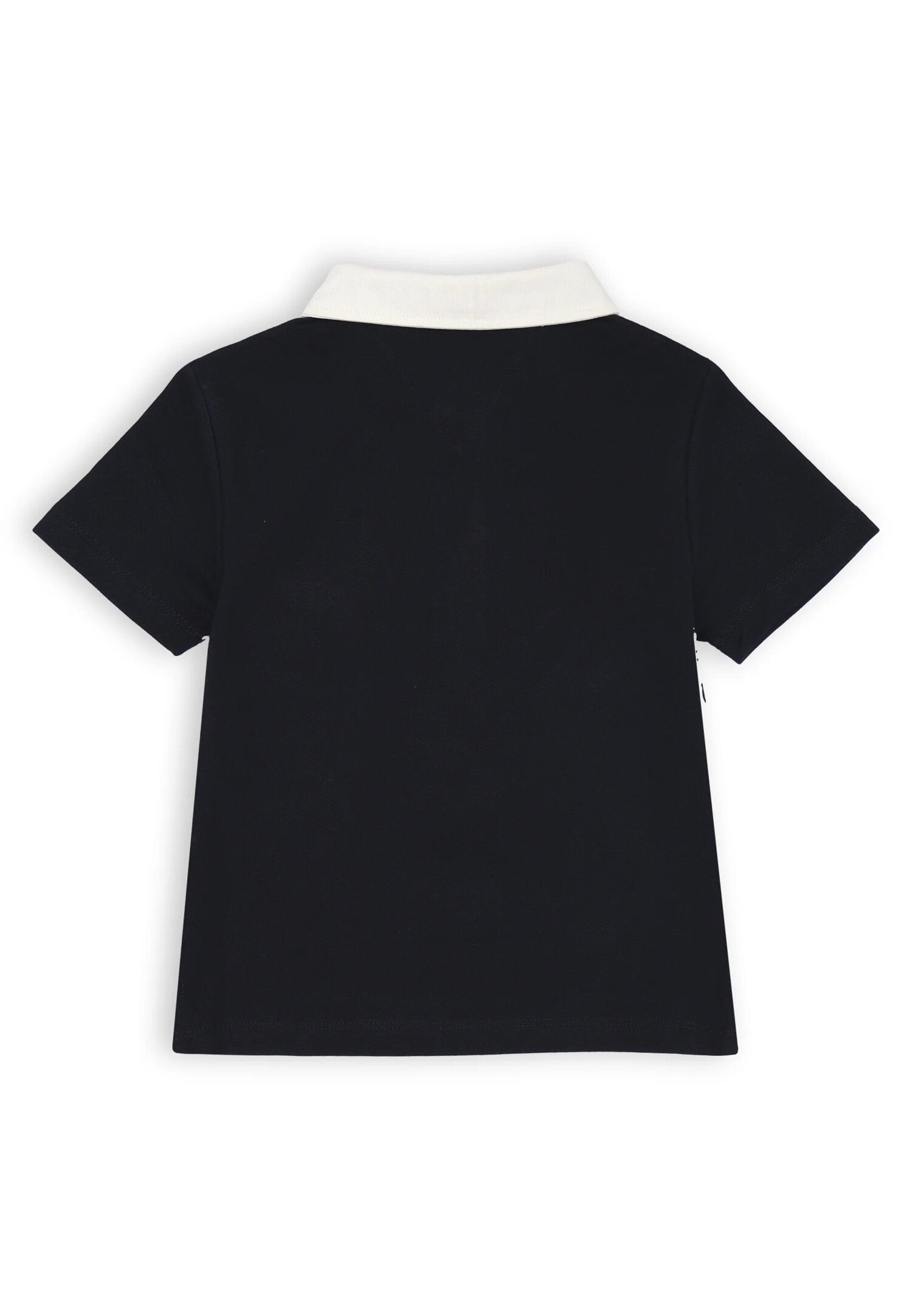 Polo Tommy Hilfiger blu con colletto bianco bambino 6-24 mesi elegante | CammarataMode