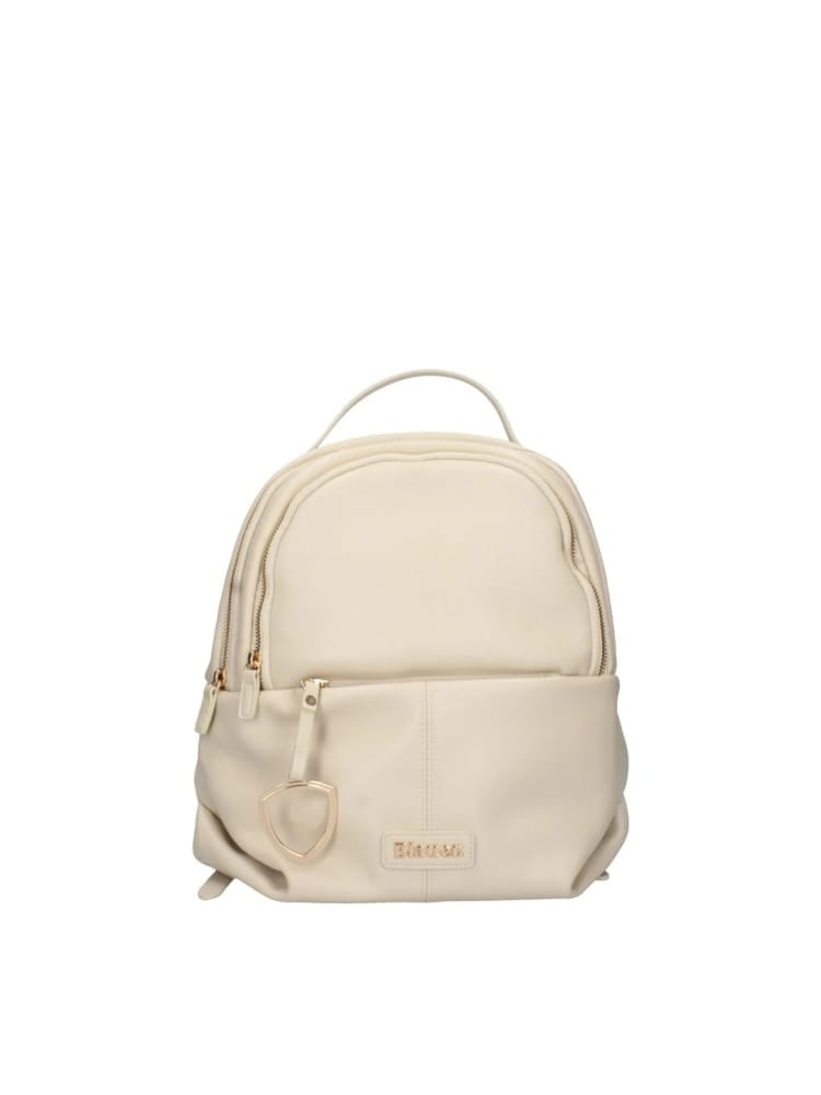 Blauer zaino crema donna logo sul fondo | Misure 32 x 33 x 14 cm