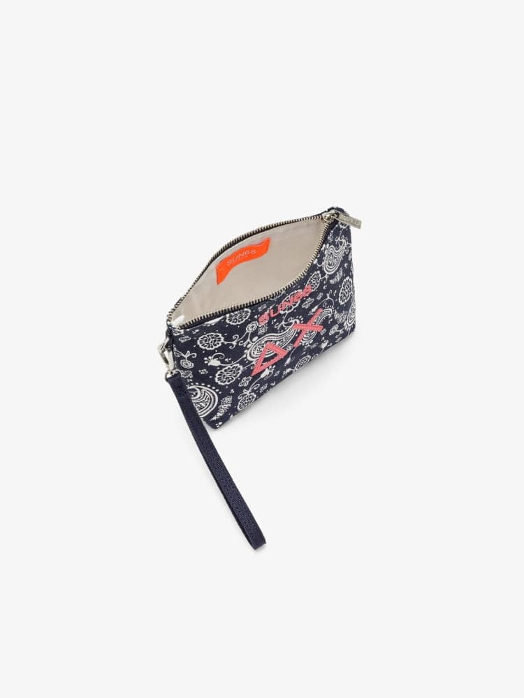 Sun68 pochette blu navy donna logo all over