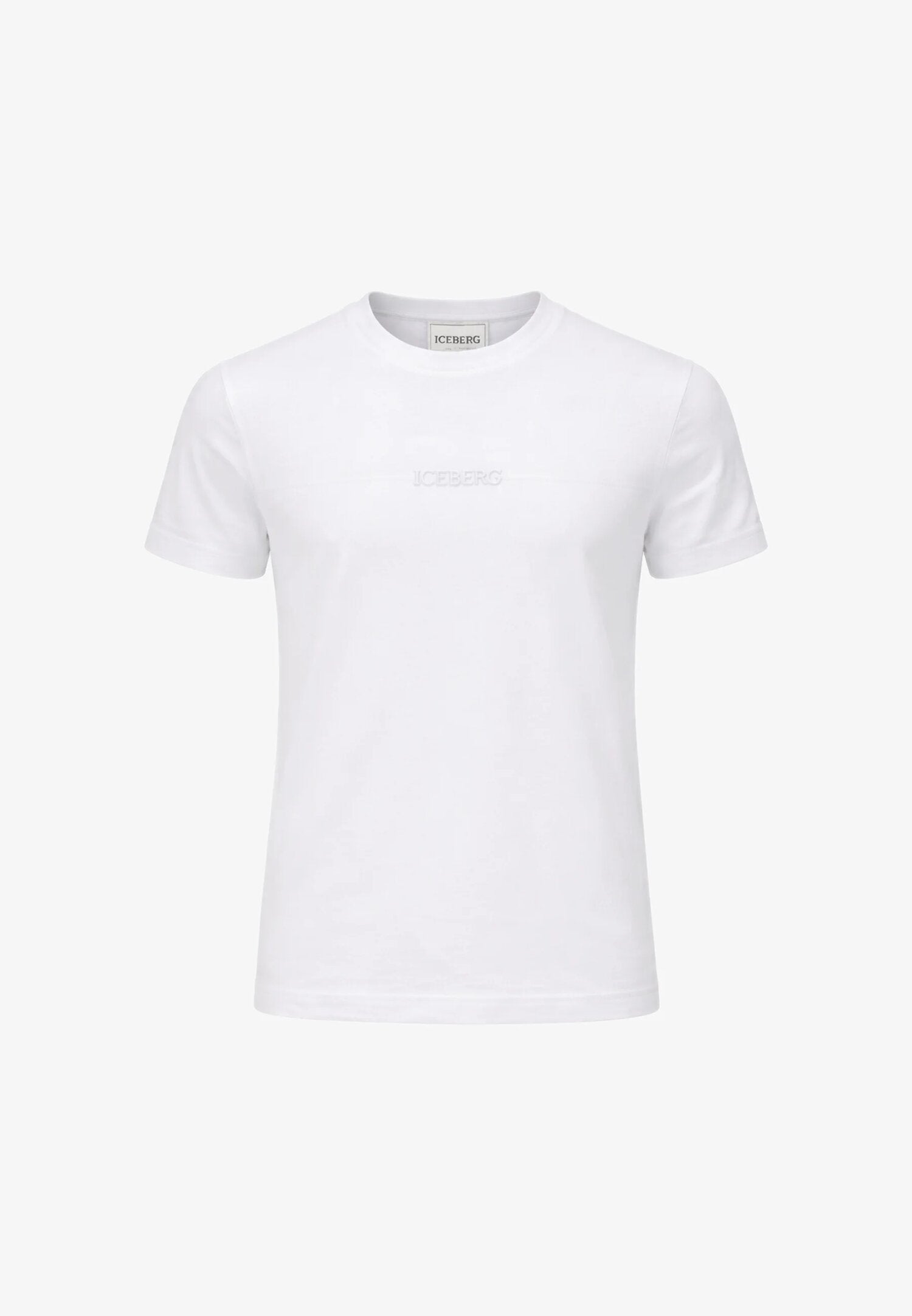 Icebergs Tshirt Bianca Con Logo Ricamato Centrale Bambino TSICE6114J_