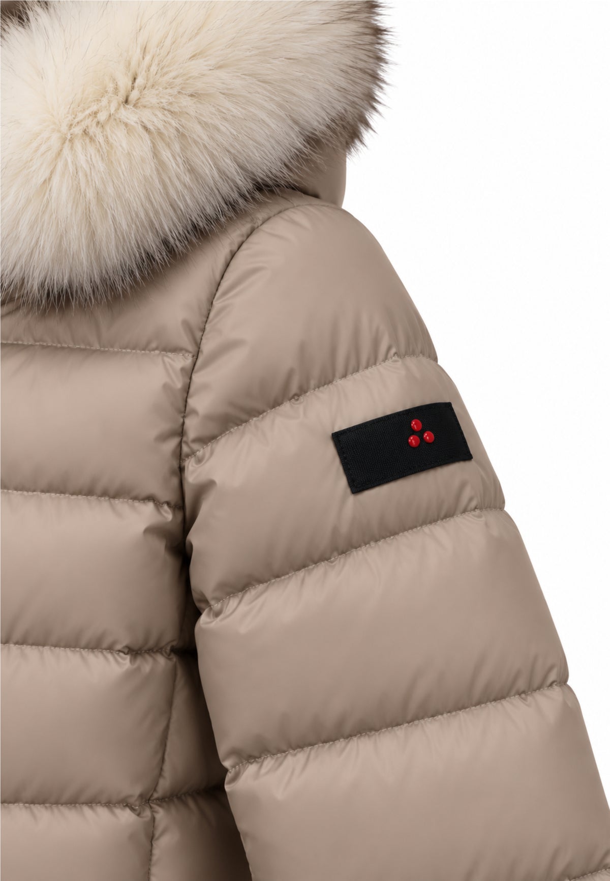 Peuterey GIUBBOTTO BEIGE LUNGO TRAPUNTATO CON DETTAGLIO PELLICCIA Bambine e ragazze SERIOLA MQN 05 FOX FUR KID.BEIGE_