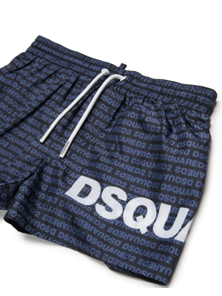Dsquared costume da bagno kids/junior nero con logo Bambino