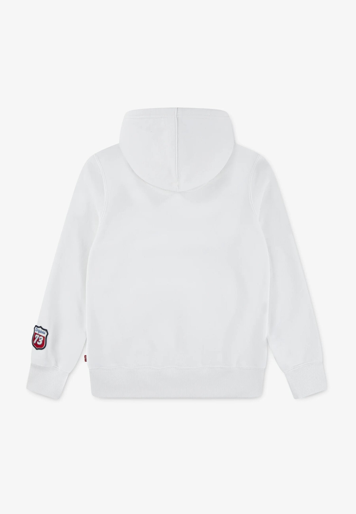 Levi's Felpa Bianca Bambino College In Cotone Con Cappuccio Scuola AI25