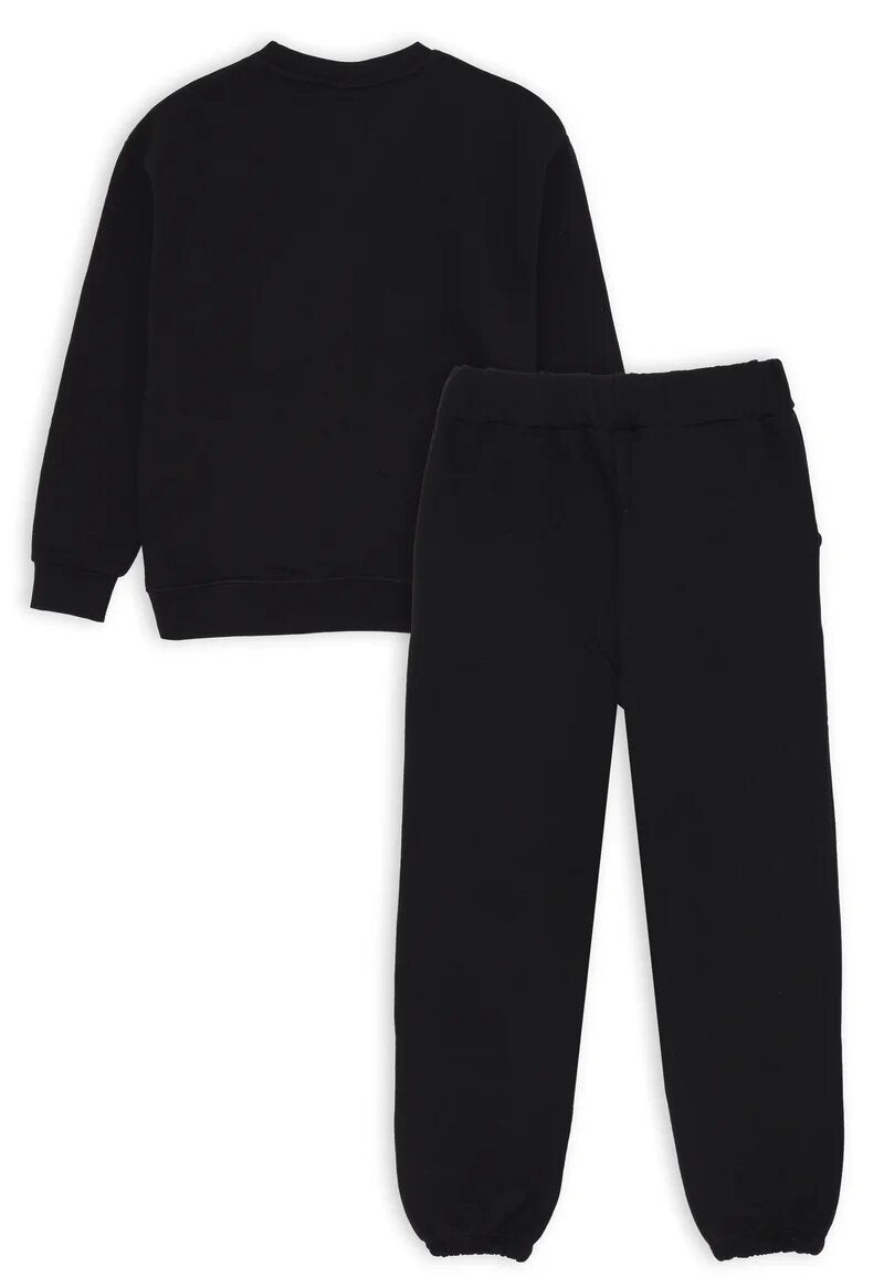 Tuta ragazza felpa e pantalone nero Pyrex - NERO | CammarataMode