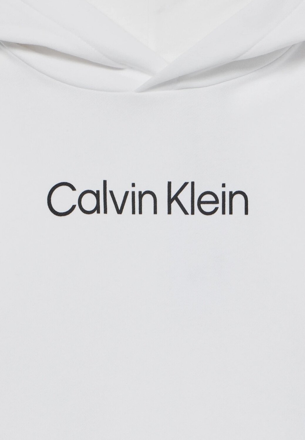 Calvin Klein Felpa Bianco Bambino In Cotone Con Cappuccio Sportivo AI25