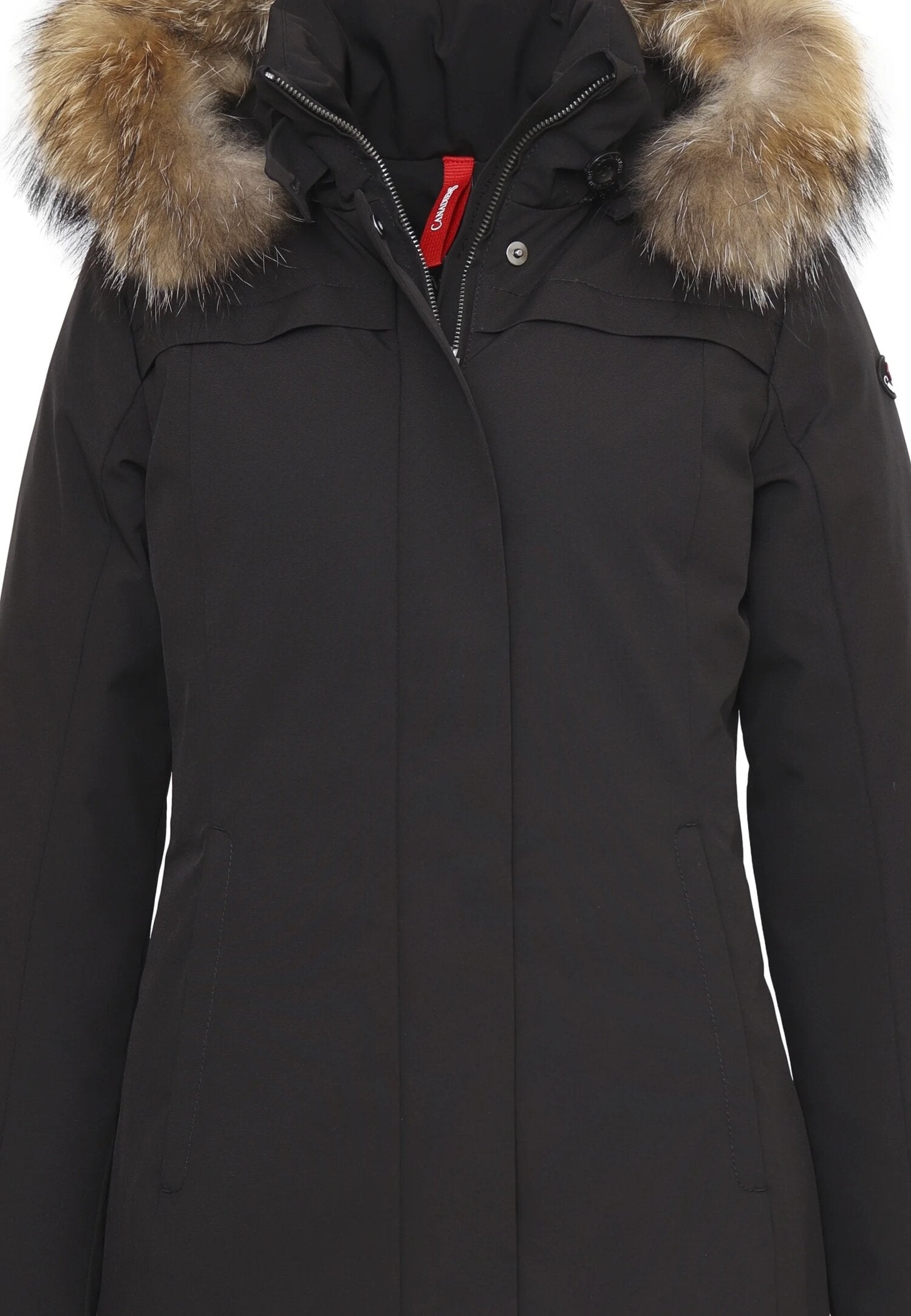 Canadiens Giubbotto Nero Donna In Tessuto Piuma D’oca Invernale AI25