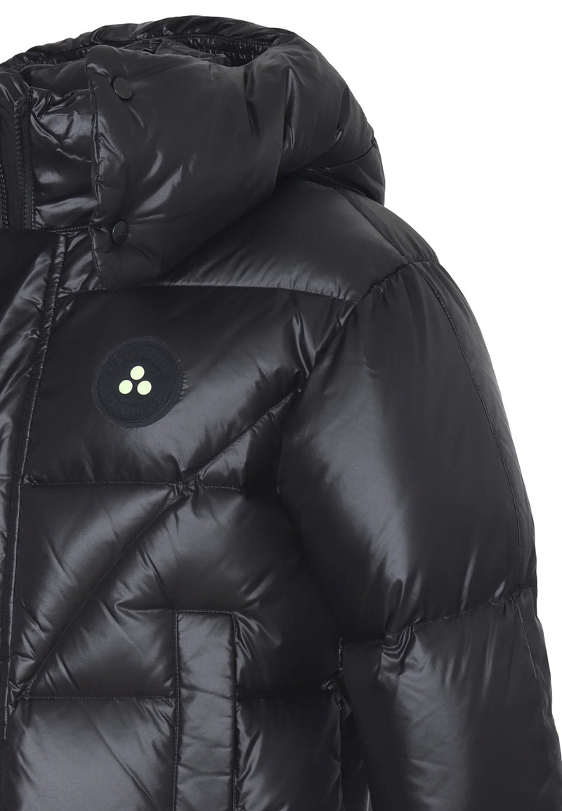 Peuterey piumino invernale bambino nero imbottito in piuma con cappuccio - NERO | CammarataMode