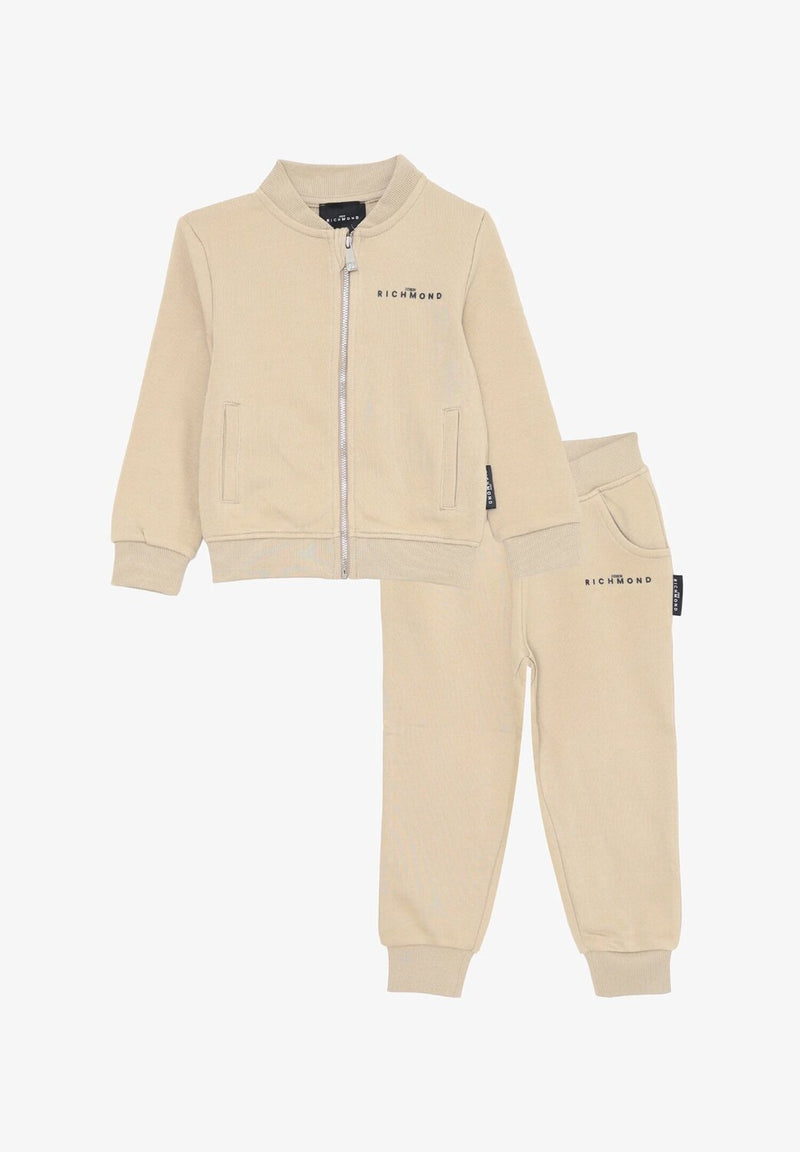 John Richmond Frozen – Tuta Neonato Beige in Cotone - BEIGE | CammarataMode