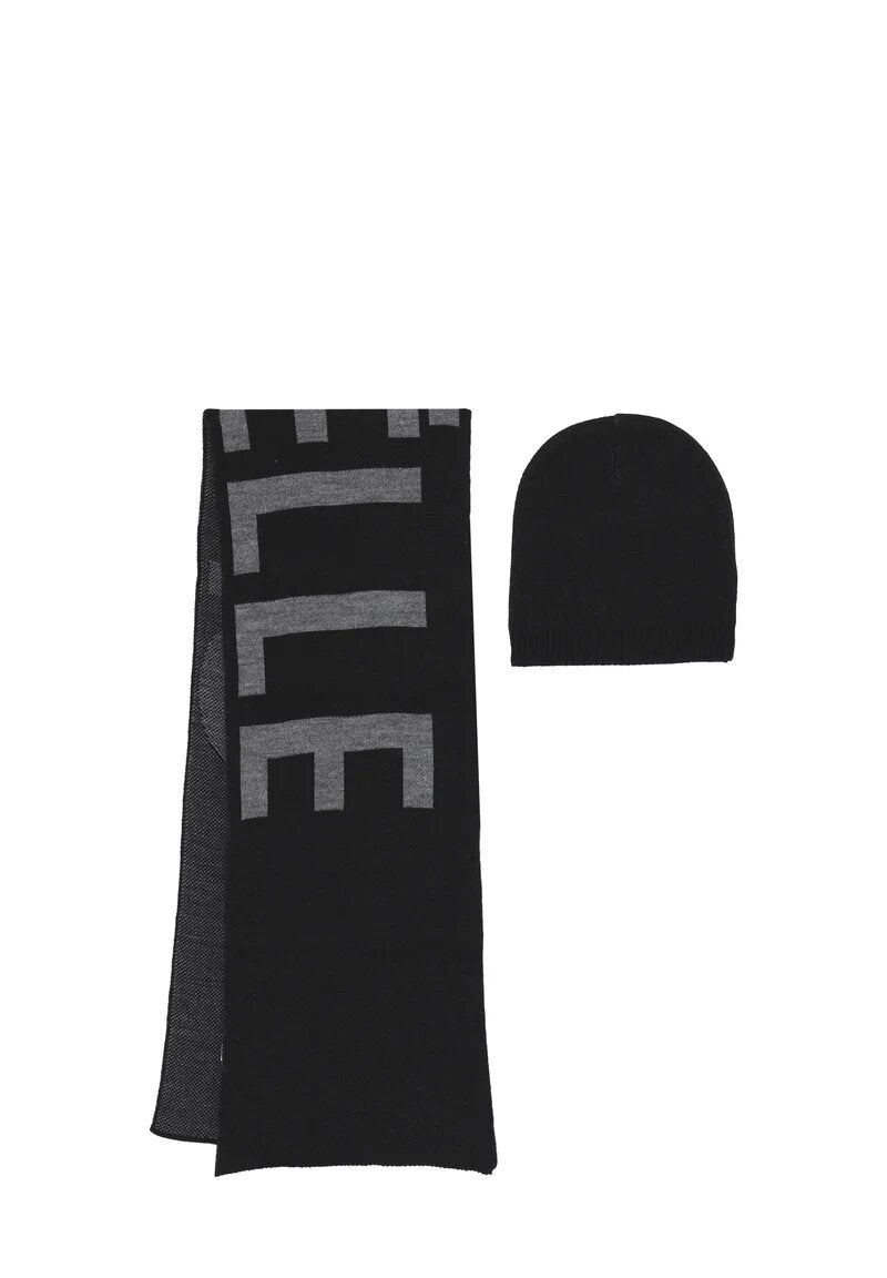 Gaelle Paris Set Cappello Sciarpa Nero Bambina Acrilico Cuffia Invernale AI25