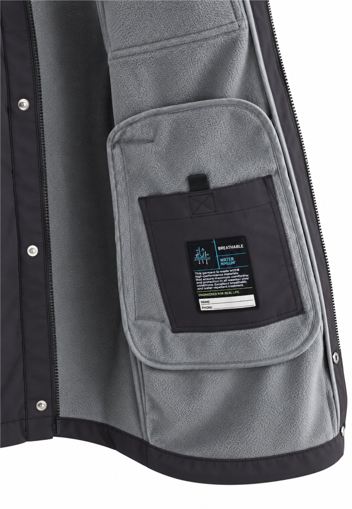 REFRIGIWEAR GIUBBOTTO NERO LUNGO SOFTSHELL Uomo LONG SPEED.NE_