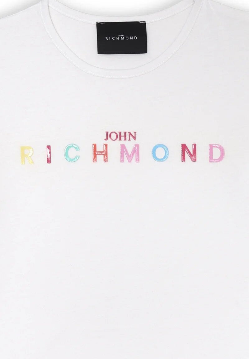 T-shirt bianca John Richmond bambina ragazza maniche corte - BIANCO | CammarataMode