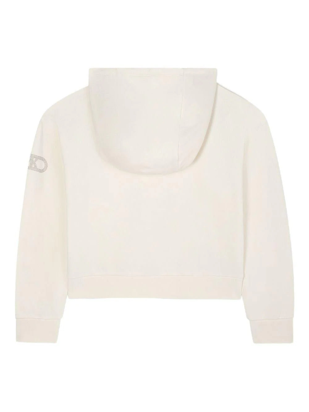 Felpa con cappuccio per bambina Michael Kors Kids bianca con zip