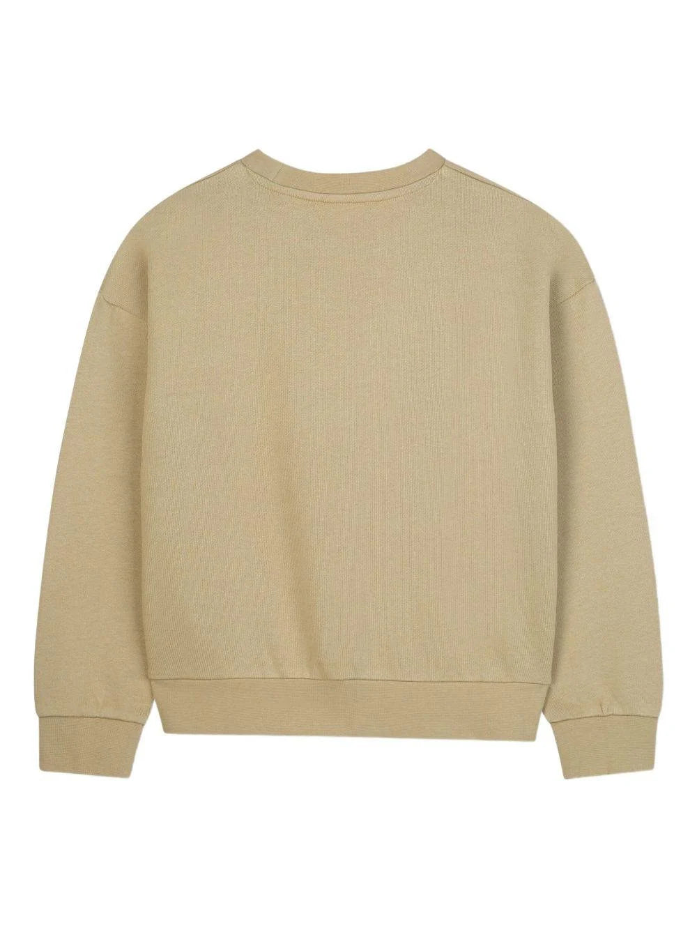 Felpa per bambina Michael Kors Kids beige con stampa logo dettaglio logo