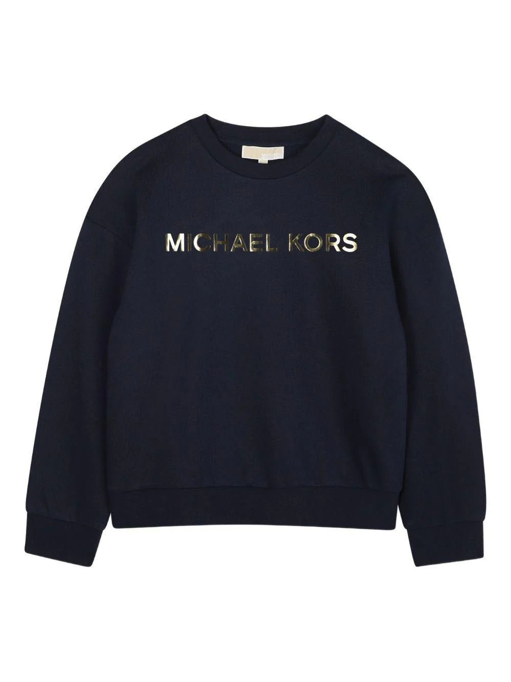 Felpa per bambina Michael Kors Kids blu con stampa logo